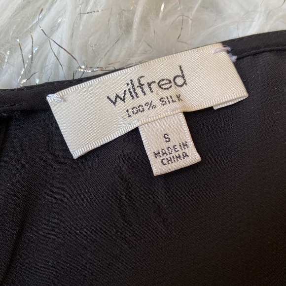 🎉HP!🎉 Aritzia Wilfred 100% Silk Black Tunic Dress - Picture 3 of 9